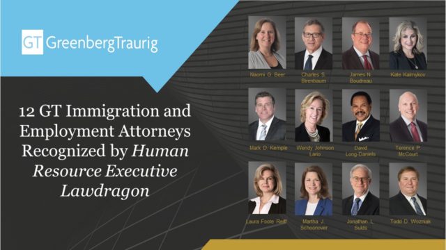 Greenberg Traurig Attorneys Recognized by Human Resource Executive Lawdragon