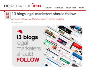 13 blogs legal marketers should follow