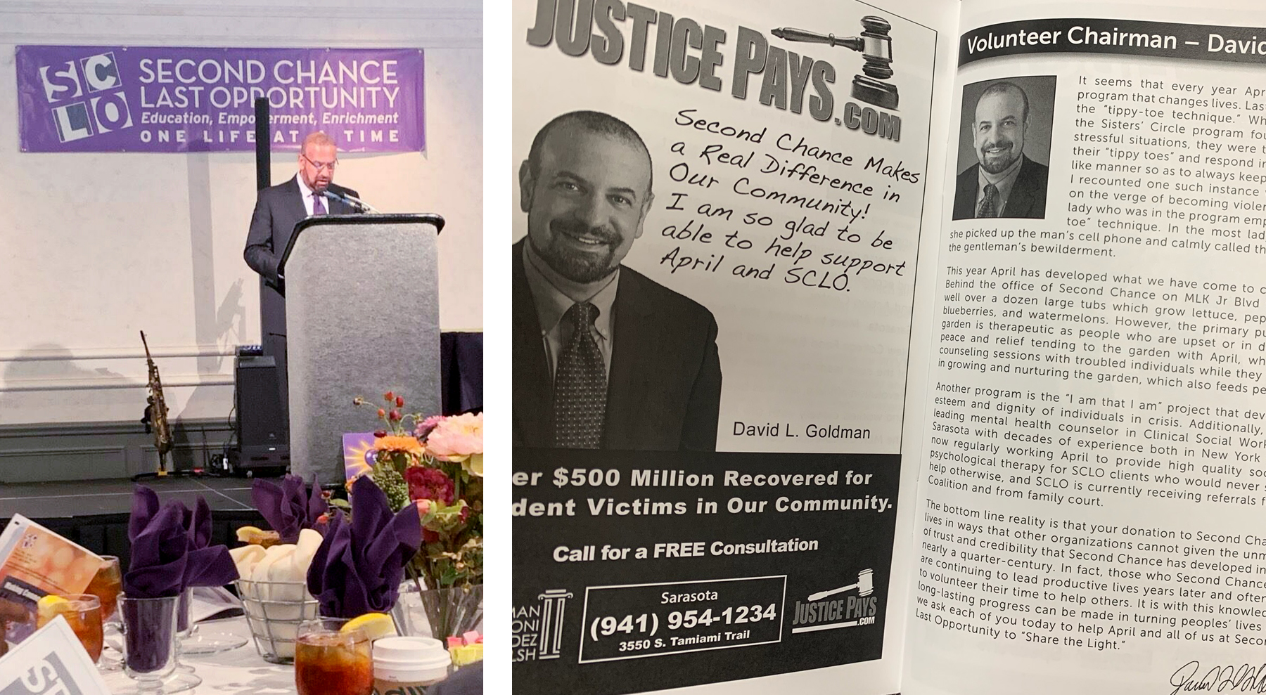 Attorney David Goldman Hosts Luncheon For Sarasota Charity