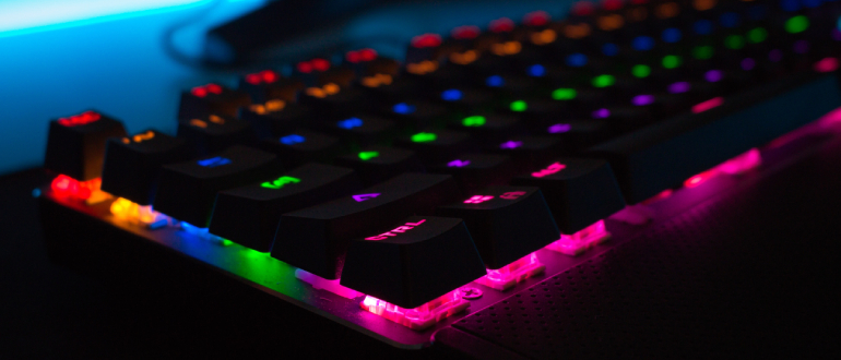Lit up keyboard