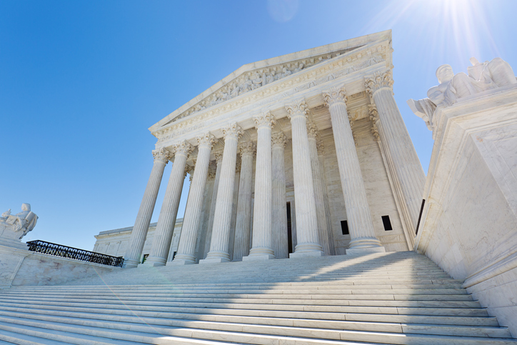 U.S. Supreme Court Building in Washington DC USA