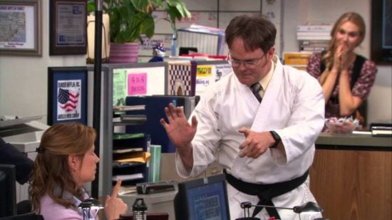 Dwight does karate