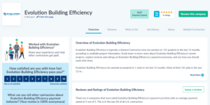 Evolution Building Efficiency - Levelset Contractor Profile screenshot
