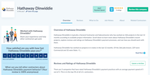 Hathaway Dinwiddie - Levelset Contractor Profile screenshot