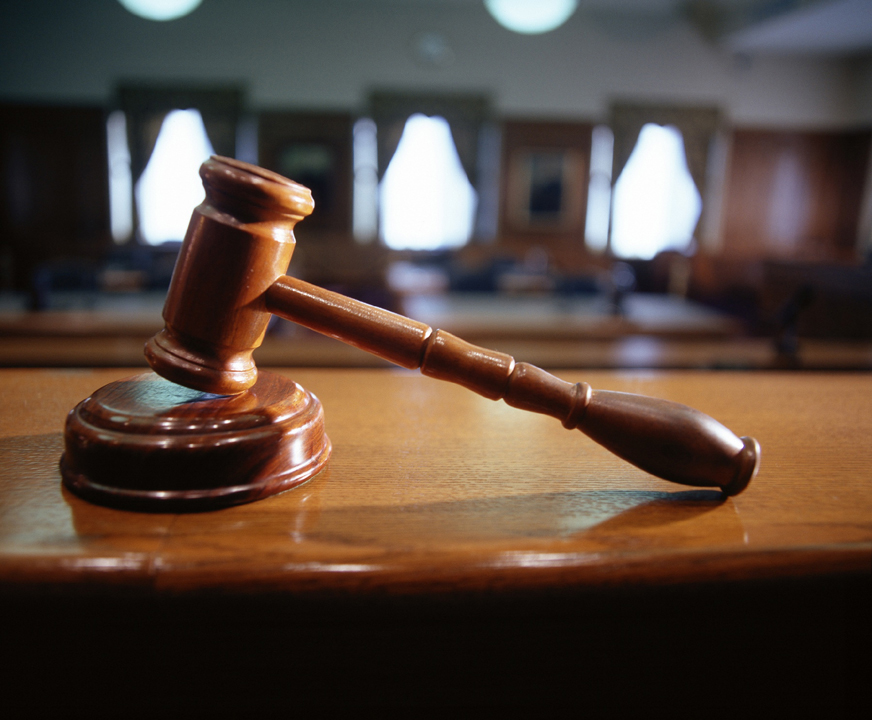 Gavel Upright on Sound Block