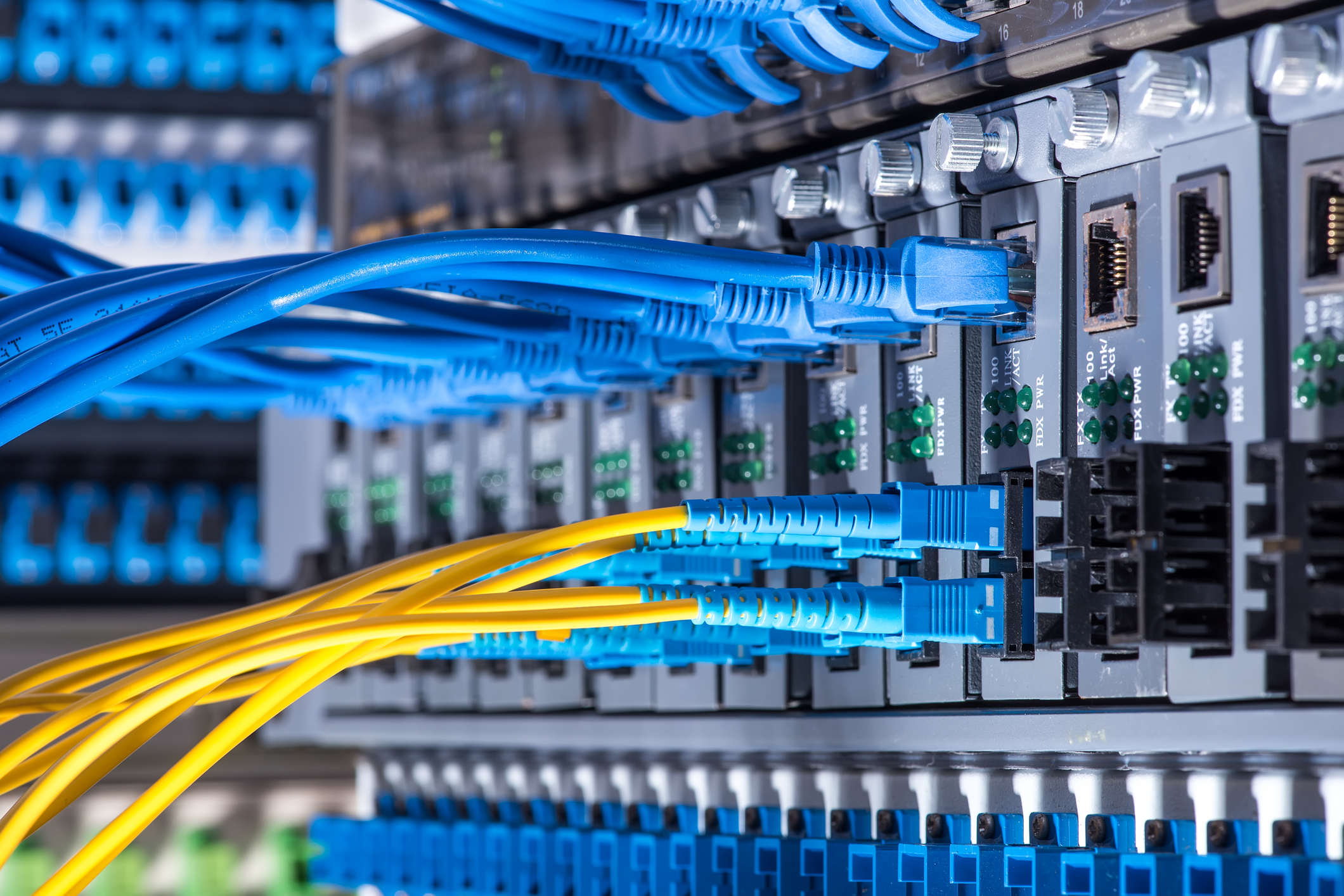 Fiber Optic cables and UTP Network cables