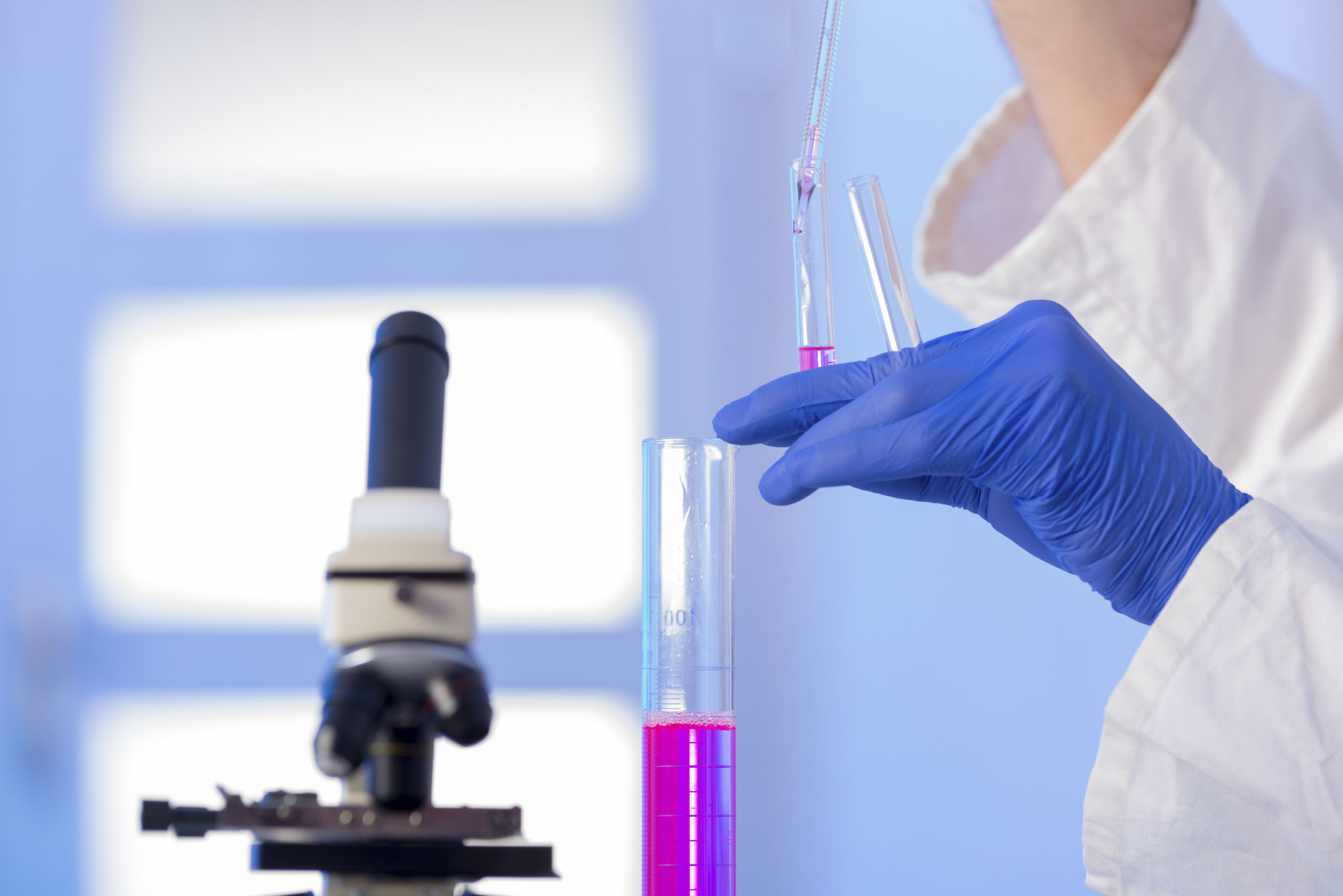 Lab technician working