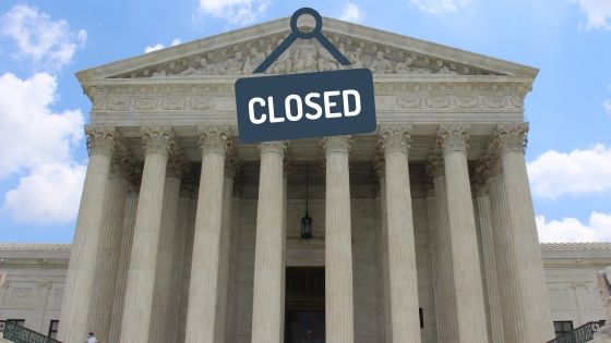 Closed courthouse
