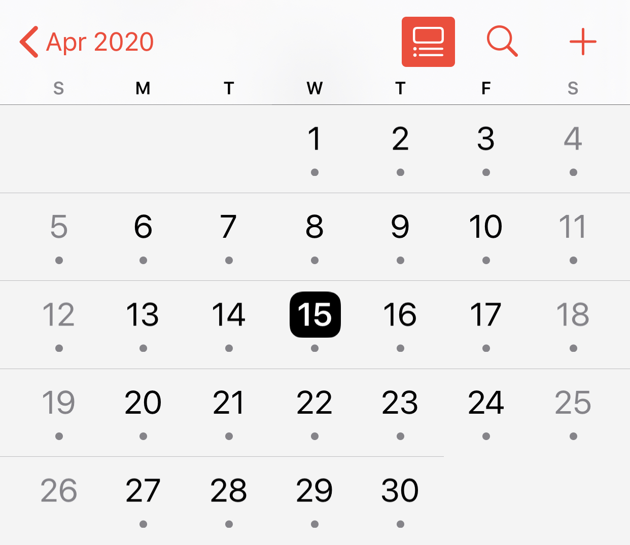 apr 15 calendar