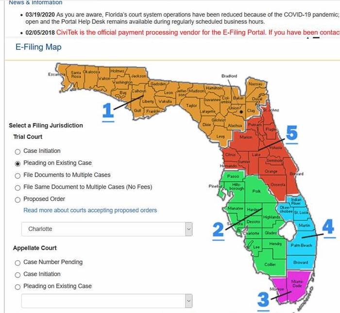 Image credit: This screen grab was provided to me by a colleague who is a Florida lawyer.