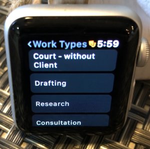 Zola Suite Apple Watch App with Work Types