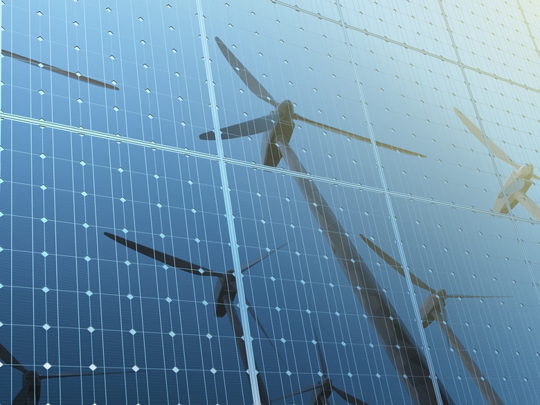 Energy_WindTurbinesReflectedinSolarPanels