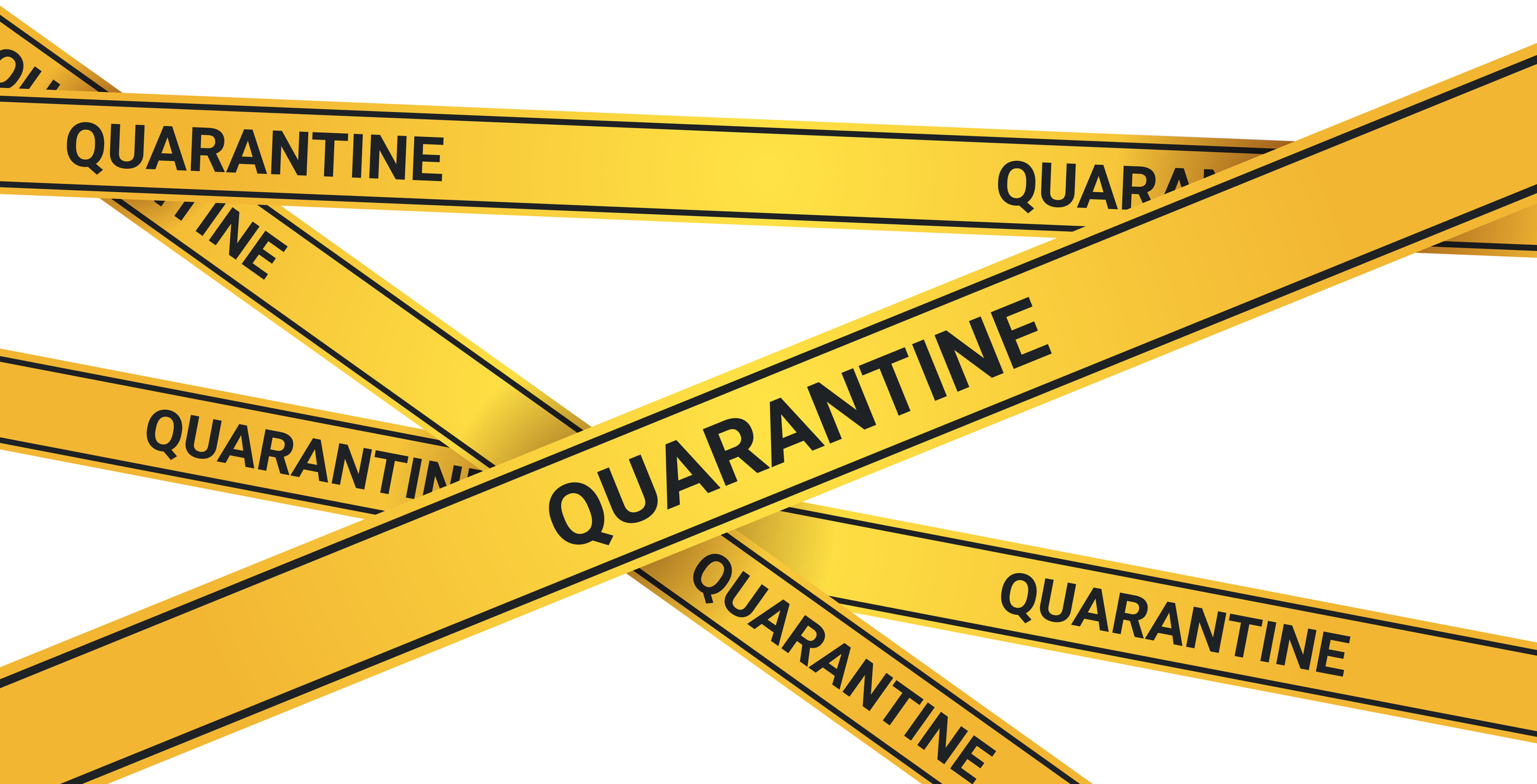 epidemic MERS-CoV quarantine caution on yellow warning tape coronavirus infection wuhan 2019-nCoV pandemic health risk concept horizontal