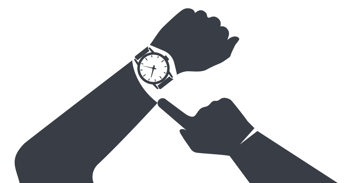 image of man looking at watch
