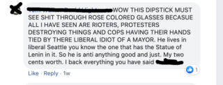Insults such as, "Dipstick", "Liberal idiot", "you're anti anything good and just"