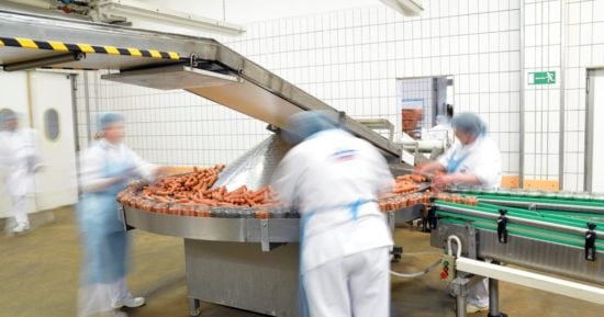 food-industry-workplace-butchery-factory-for-the-production-of-women-picture-id1190371216