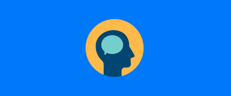 lawyer mental health image of a head with a brain highlighted