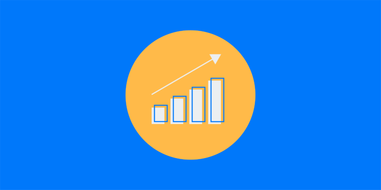 Marketing 101-01 Image of a yellow graph on a blue background