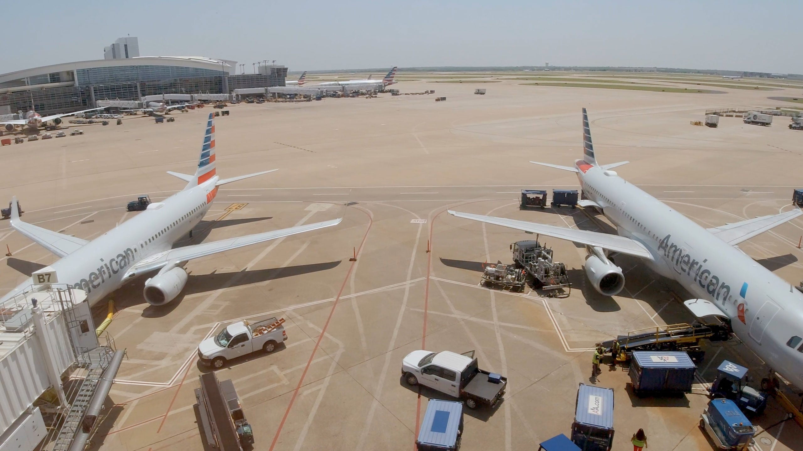 Dallas Fort Worth Airport airfield - DALLAS, UNITED STATES - JUNE 20, 2019