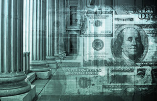 courthouse and money