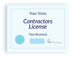 Contractors license illustration
