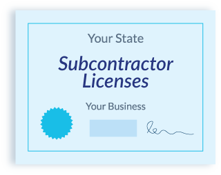 Subcontractors license illustration