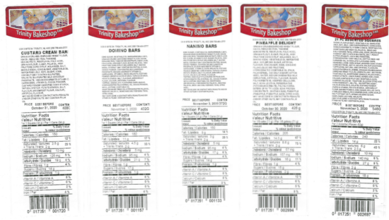 Trinity Bakery Recall