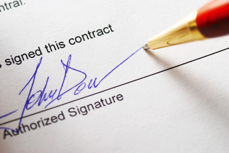 Contract signing