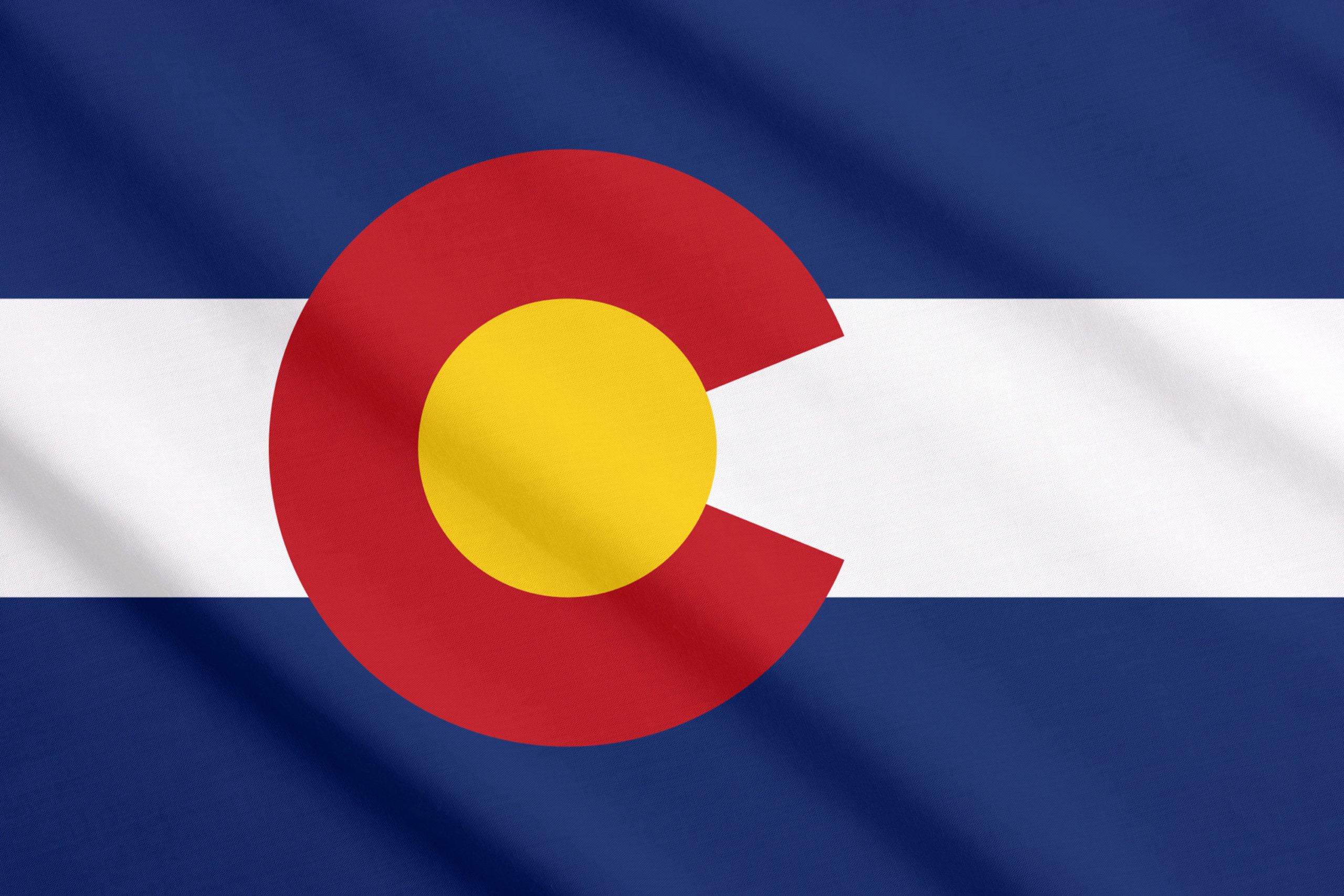 Colorado flag waving