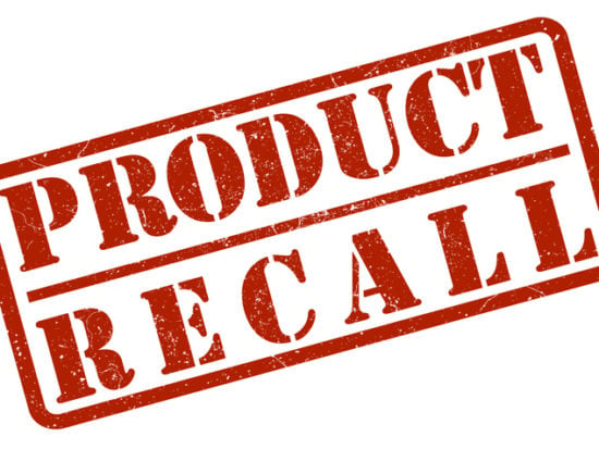 red product recall rubber stamp print on white background vector illustration