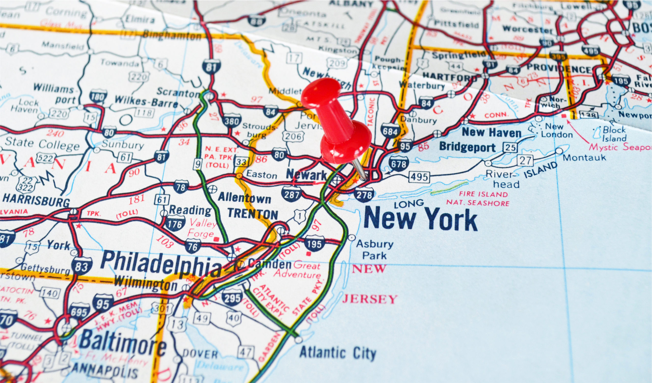 New_York Map_Pinned_shutterstock_154633919
