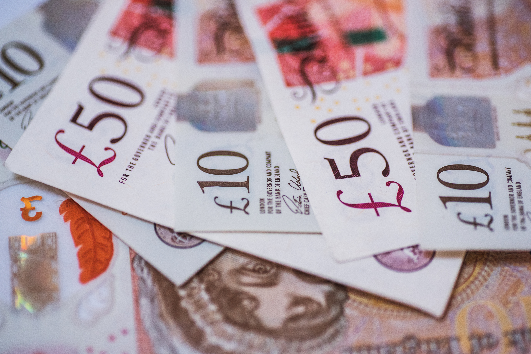 Great Britain Pound (GBP) currency bills