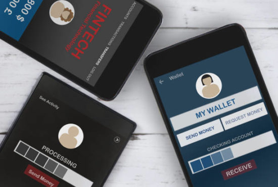 Financial technology concept and digital business idea