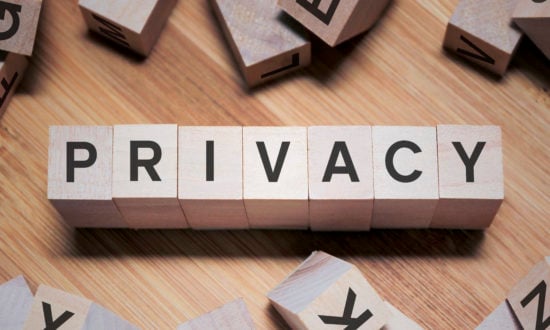 PRIVACY Word In Wooden Cube