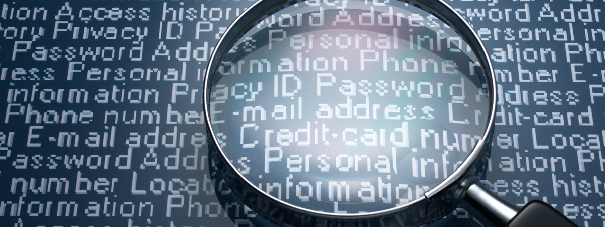 personal information magnifying glass