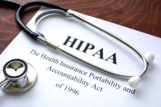 Health Insurance Portability and accountability act HIPAA and stethoscope