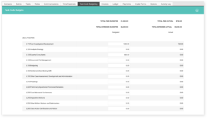image of LEDES budgeting feature in Zola Suite
