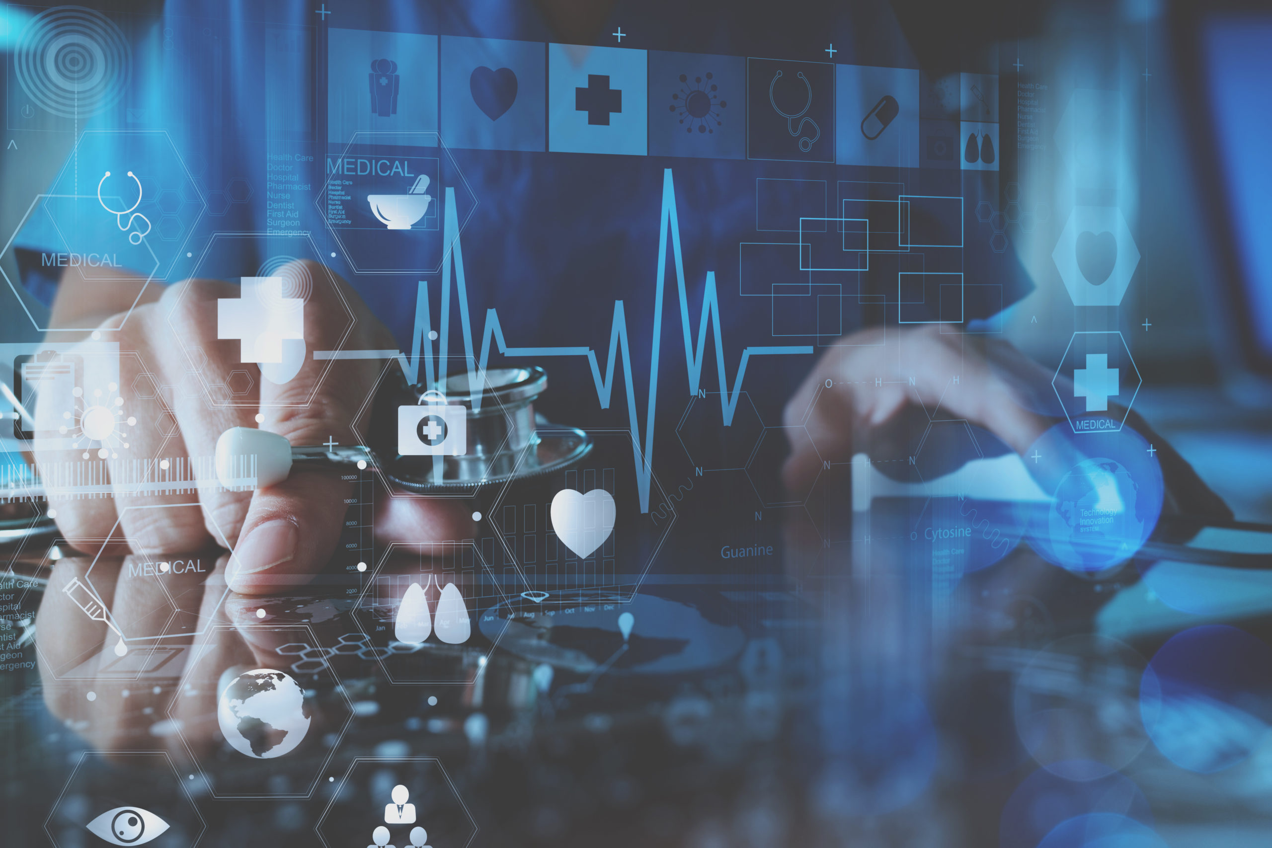 Medical,Technology,Concept,smart,Doctor,Hand,Working,With,Modern,Laptop,Computer