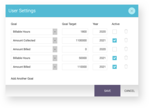 Timekeepers Goal Set Up Page