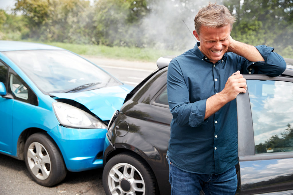 Palm Beach car accident victim suffering from whiplash injury
