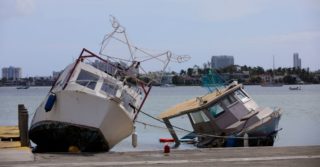 boat damage after hurricane