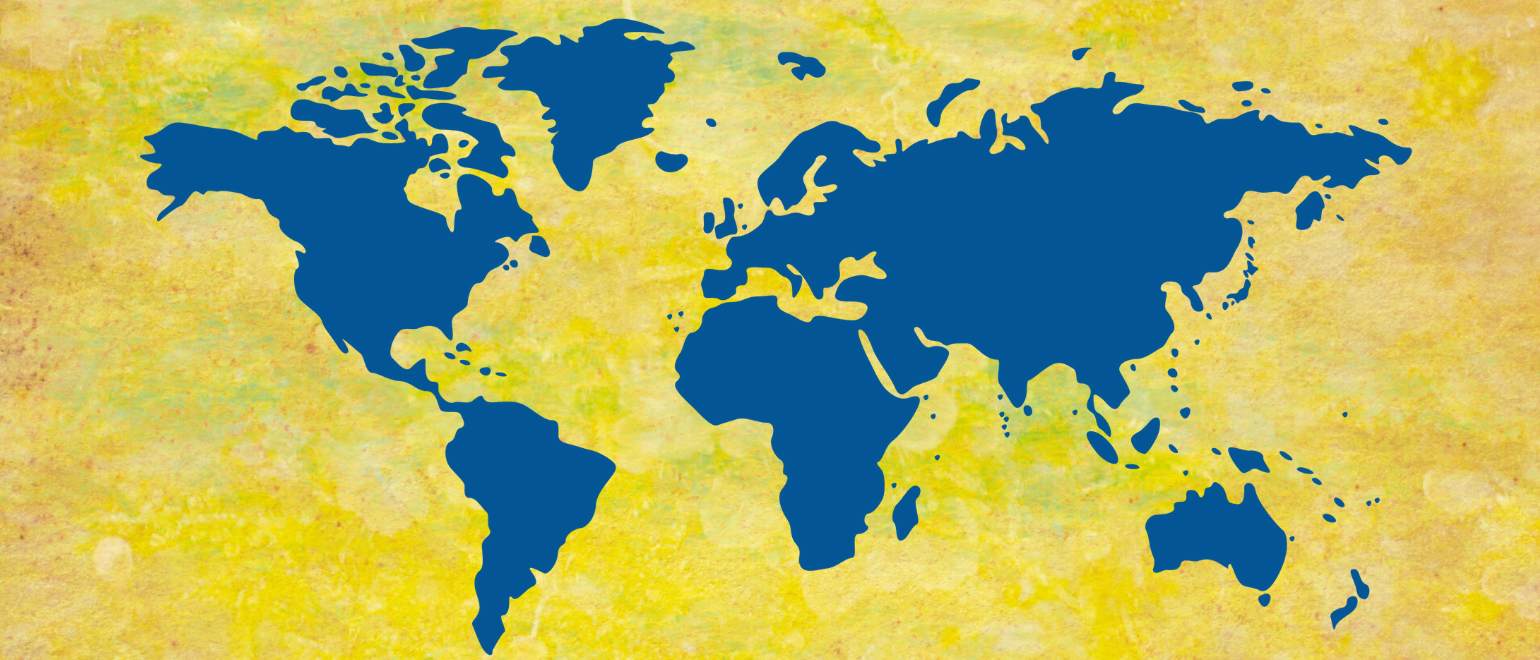 World Map Yellow