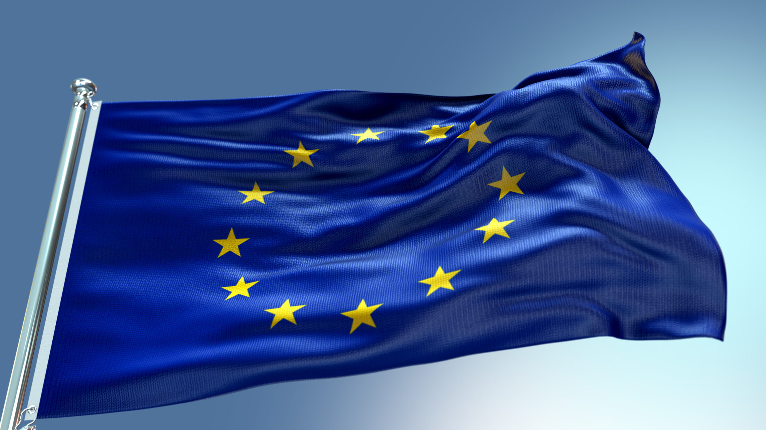 European,Union,Flag,Waving,With,Texture,Background,-,3d,Illustration