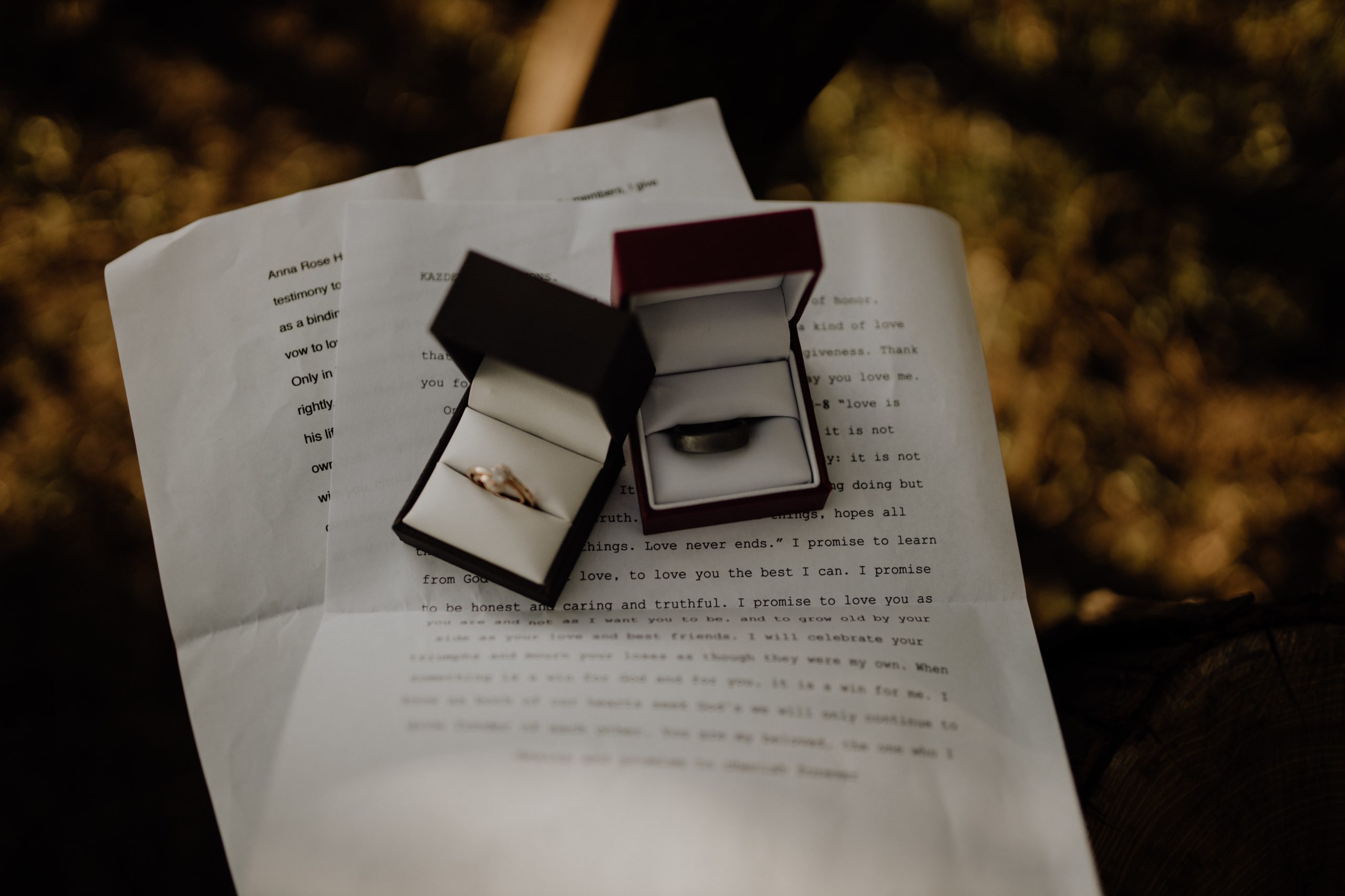 rings and paper