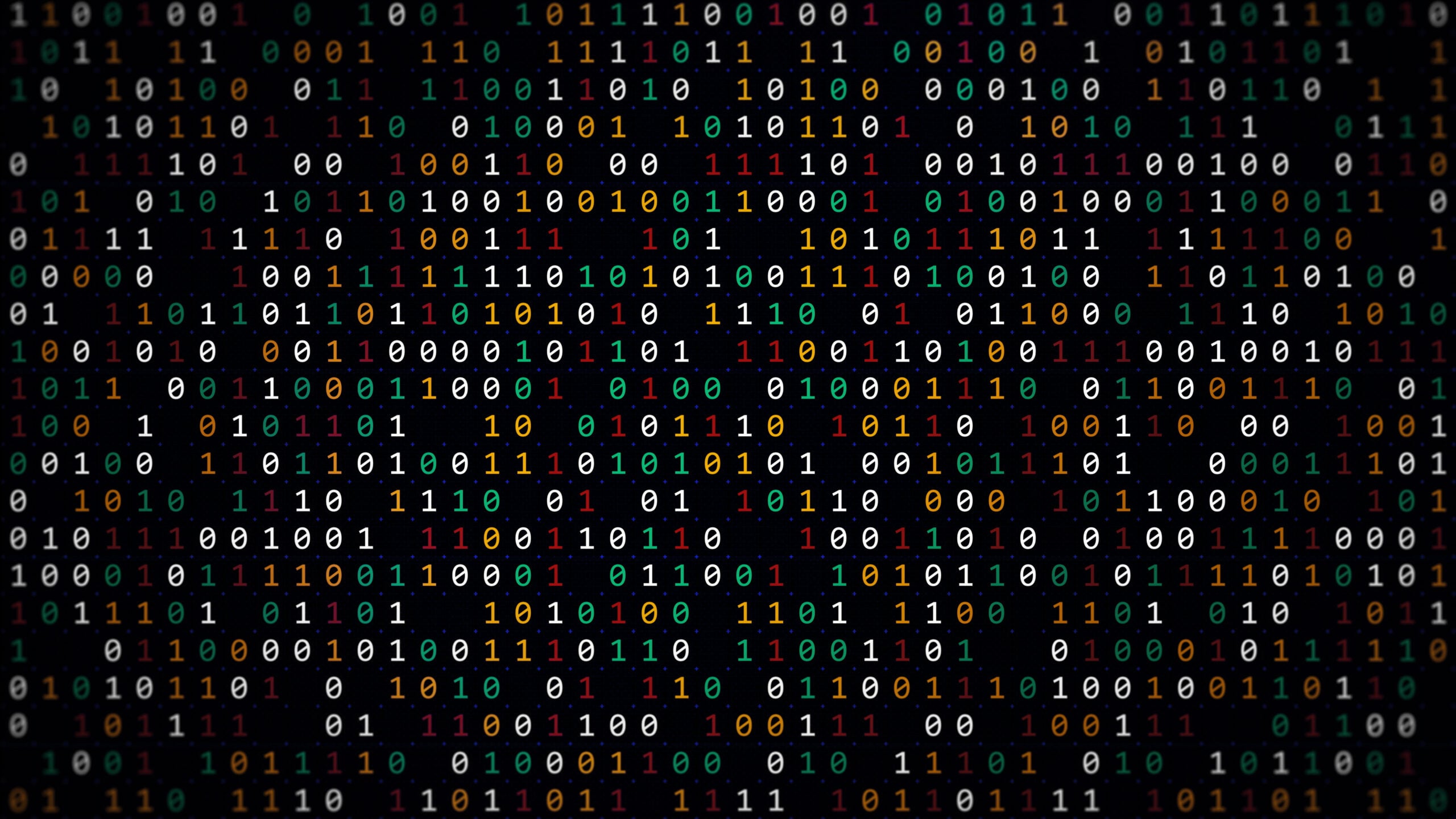3D rendering of the background based on binary code technology