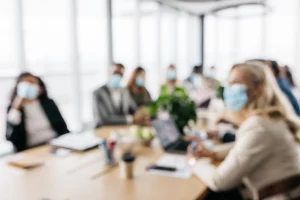 workplace meeting representing questions about religious accommodations in the workplace