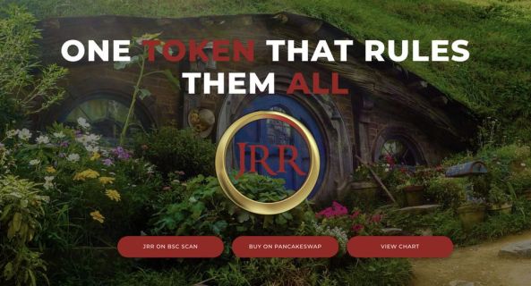 Image that was displayed on the website to which the domain name jrrtoken.com resolved, displayed in Tom James article solely for purposes of illustrating an article about digital tokens and trademarks