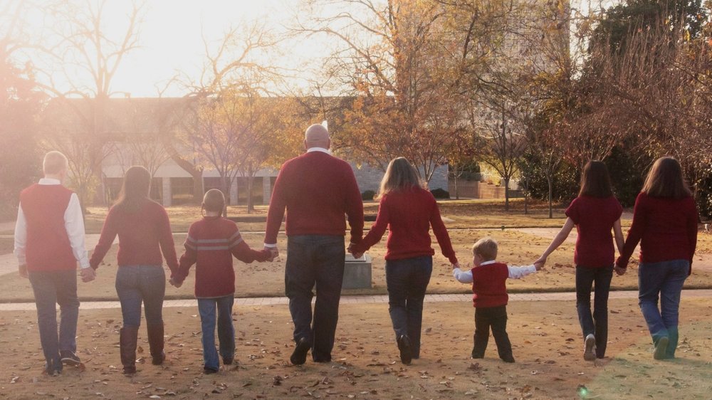 Our first holiday photo as a blended family of eight.