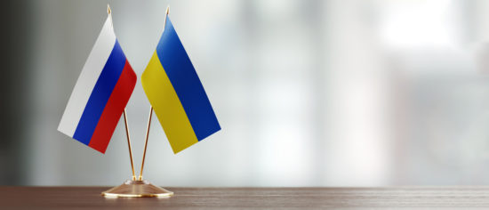 Ukraine Russia Flags