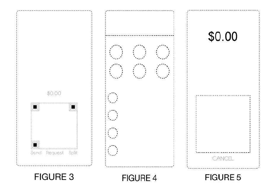 Design Patent Illustration for U.S. Patent No. D930702 showing dashed boxes and circles and $0.00